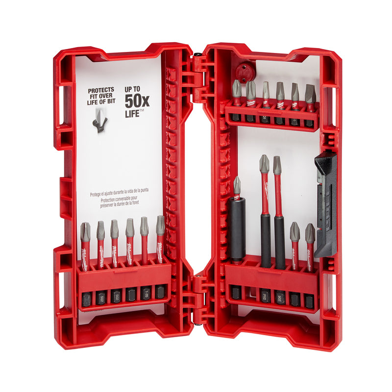 Milwaukee Shockwave Assorted 1/4 in. hex Impact Driver Bit Set 18 pc