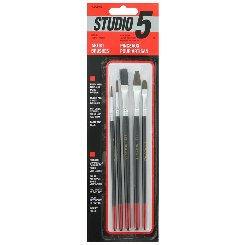 Set of 12 Sable Artist Brushes - 'The Oxford' (sizes 1-12)