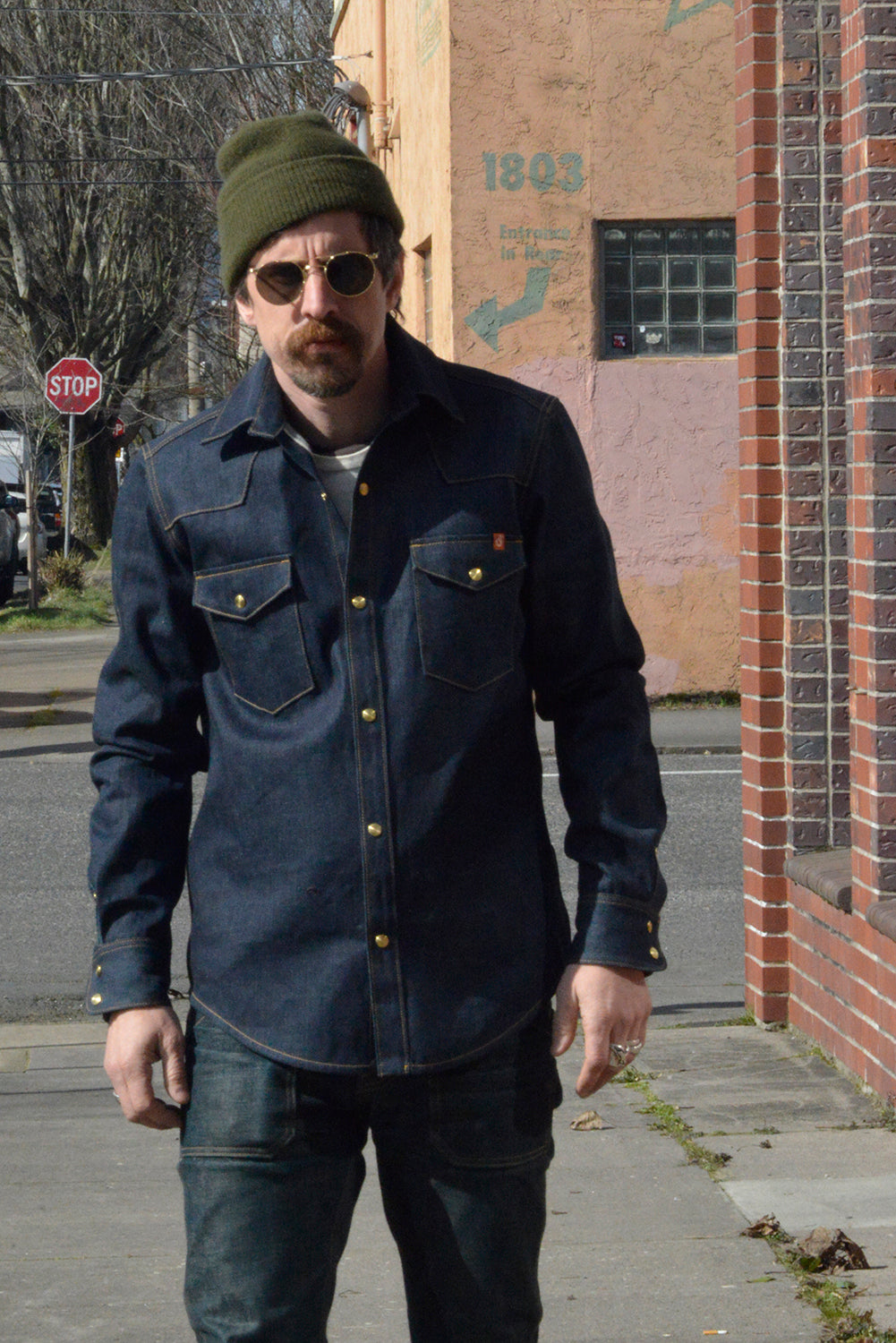 Townes Western Shirt - Indigo Denim V2