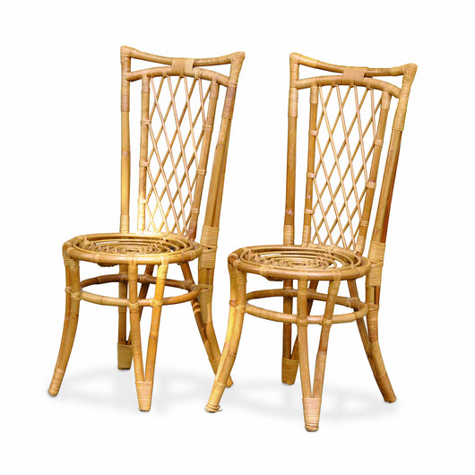 antique rattan dining chairs