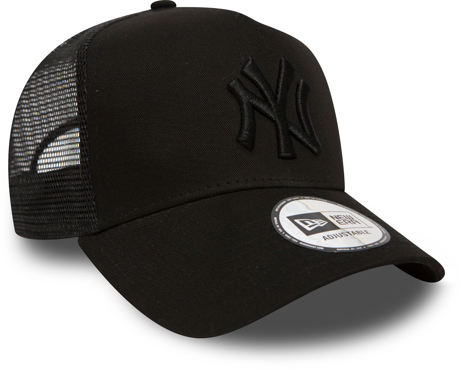 yankees black trucker hat