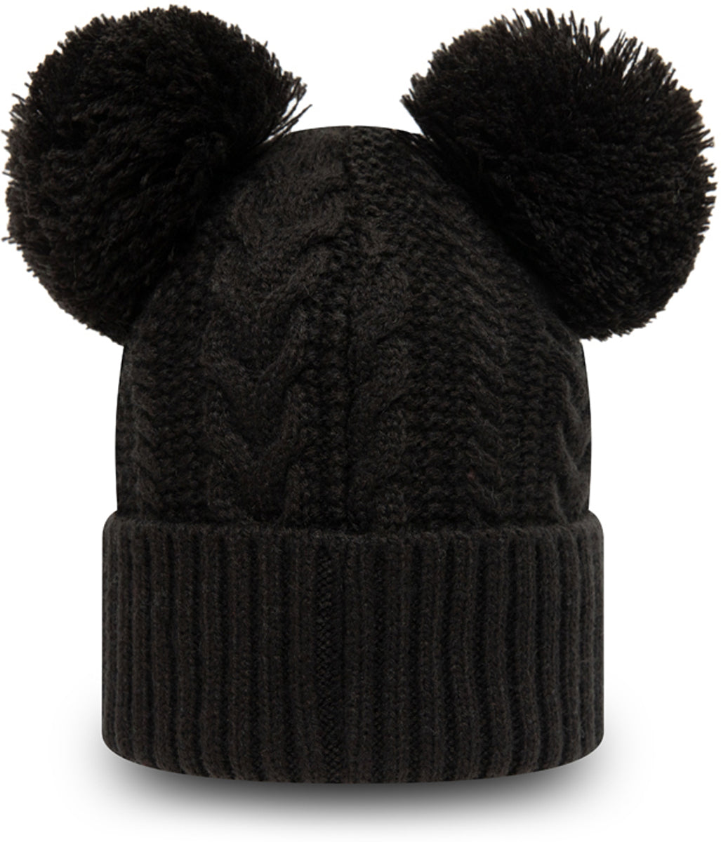 New Yankees New Double Pom Black Cuff Knit Bobble Hat ( lovemycap