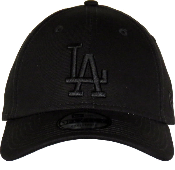 LA Dodgers New Era 940 League Essential Baseball Cap - Black/Black ...