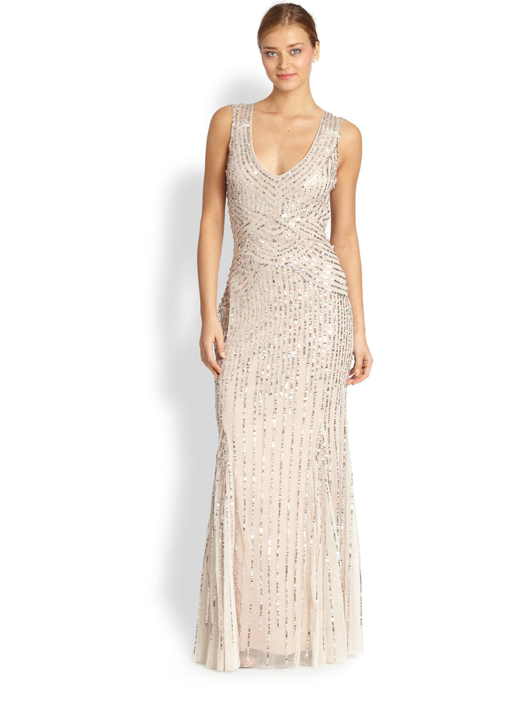 champagne gatsby dress