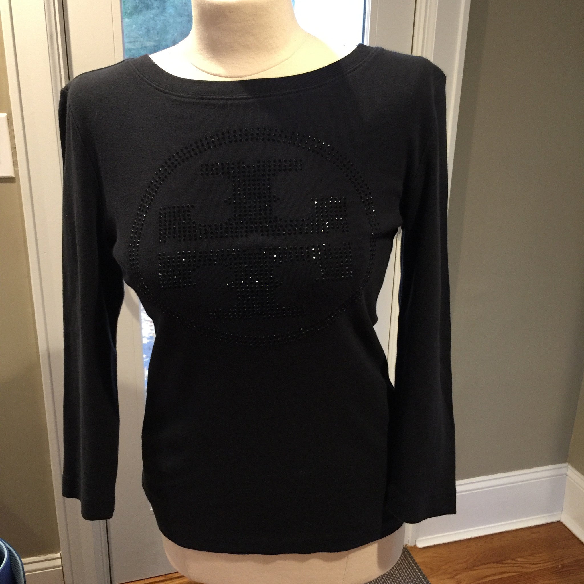 Tory Burch Black Cotton Long Sleeved Top - New Neu Glamour | Preloved  Designer Jewelry, Shoes & Handbags.
