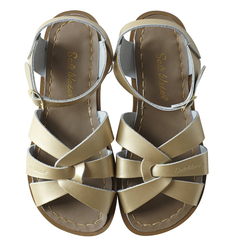 salt water sandals women's - gold | Little Pinwheel