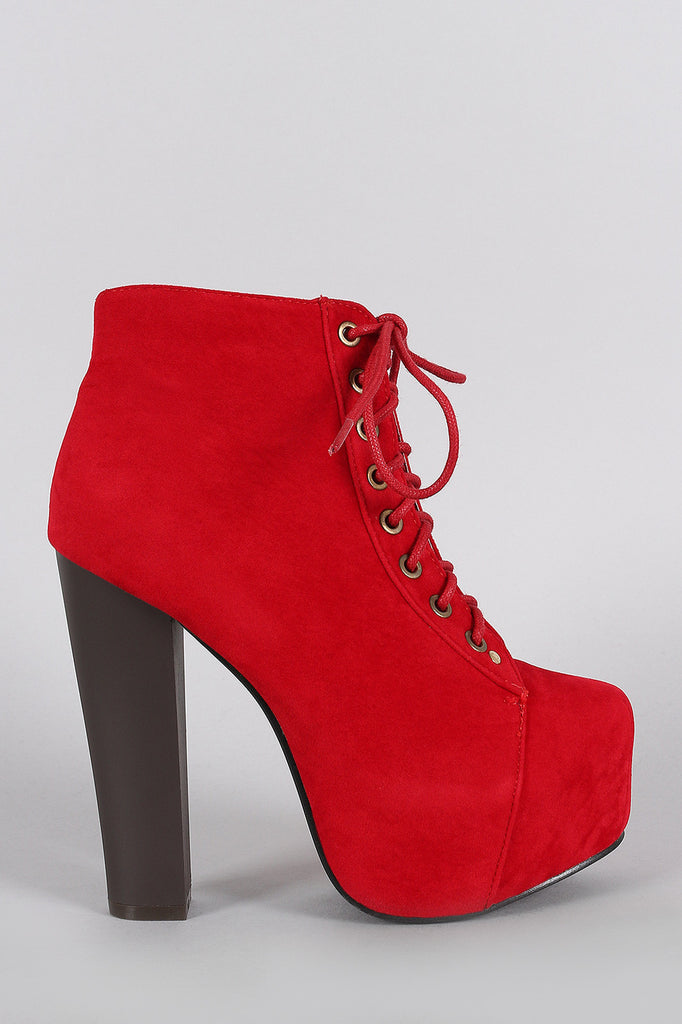 red chunky heels size 11