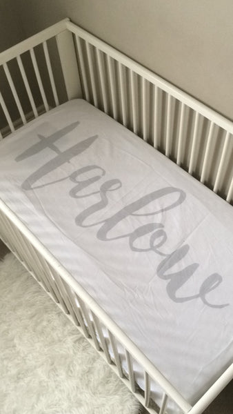 crib sheets with name