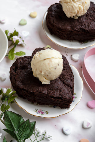 Heart-Shaped Brownies for Two