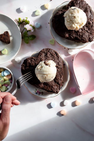 Heart-Shaped Brownies for Two