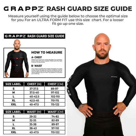 Rashguard - Long Sleeve Athletic Compression Shirt - Base layer - By Grappz