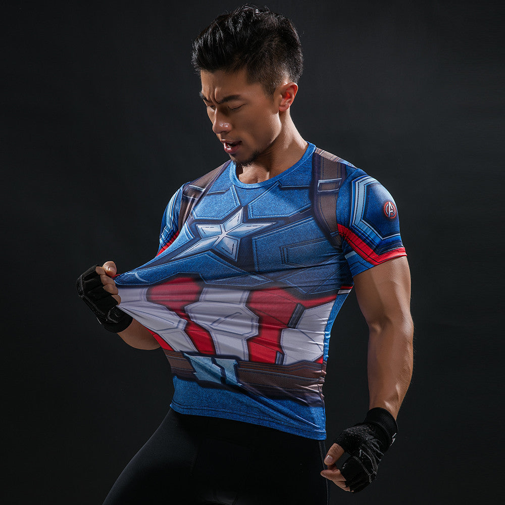 youth superhero compression shirts