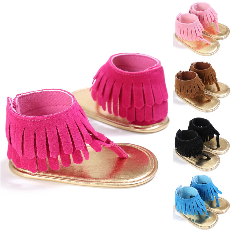 baby girl fringe sandals