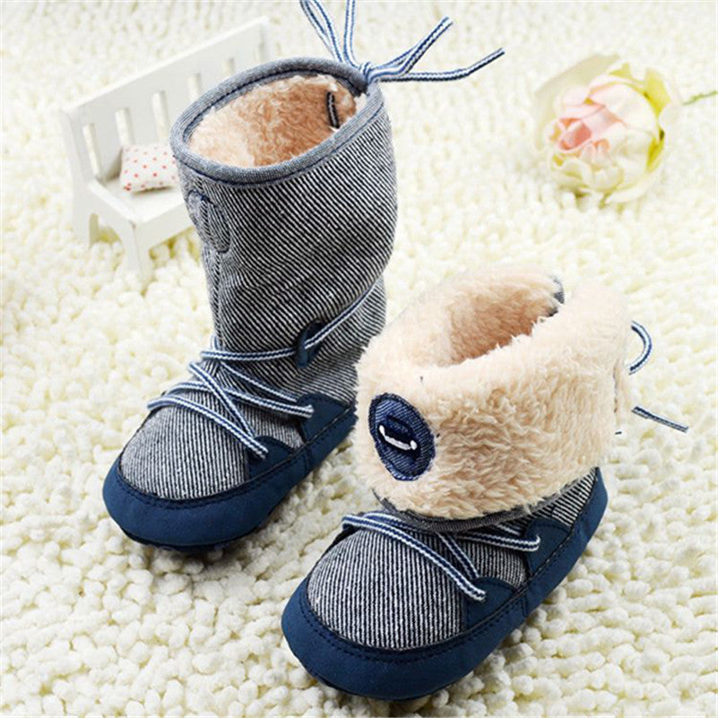 Baby Boy Winter Warm 'Snow-Style' Lace 
