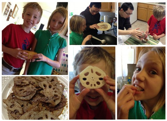 preparing lotus root