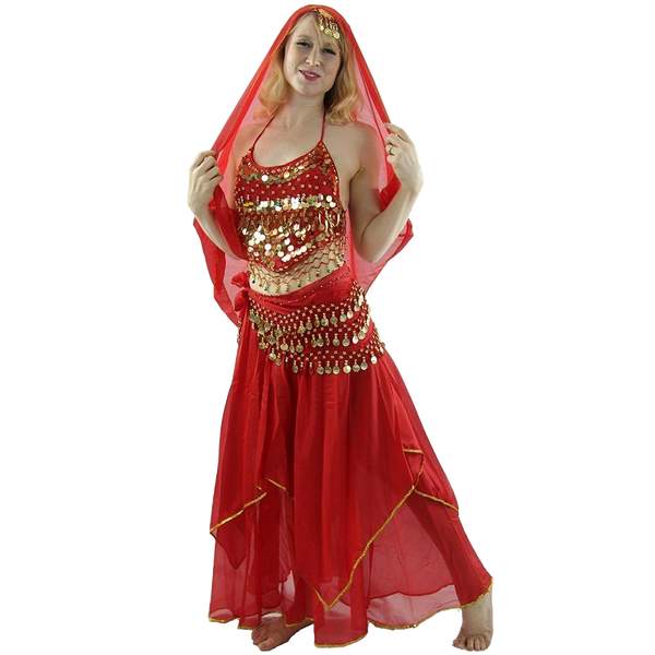 Red Pepper 5-Piece Belly Dance Costume | BELLY DANCE