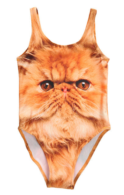 girls cat bathing suit