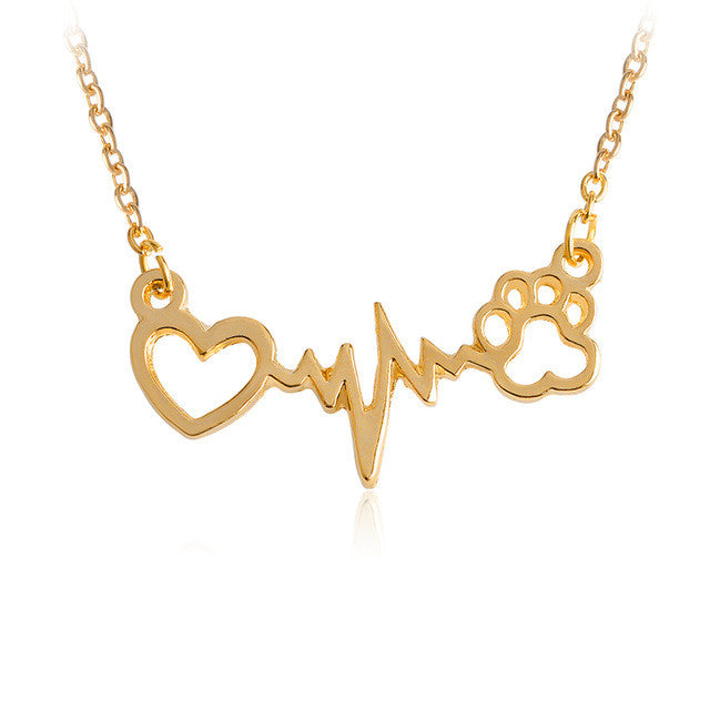 Animal Lovers Heartbeat Necklace – Scruffy Chic Girl