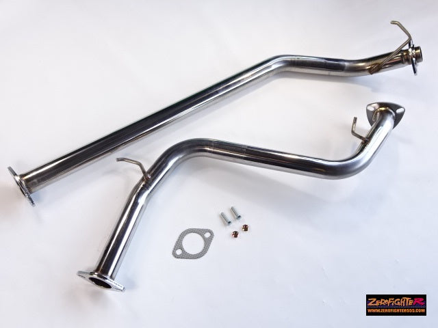 Zerofighter Straight Mid Pipe Exhaust For Honda Fit Rs Gk5 L15b Black Hawk Japan