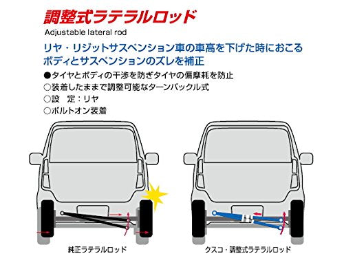 Cusco Adjustable Lateral Rod For Subaru Pleo L285f 780 466 A Black Hawk Japan