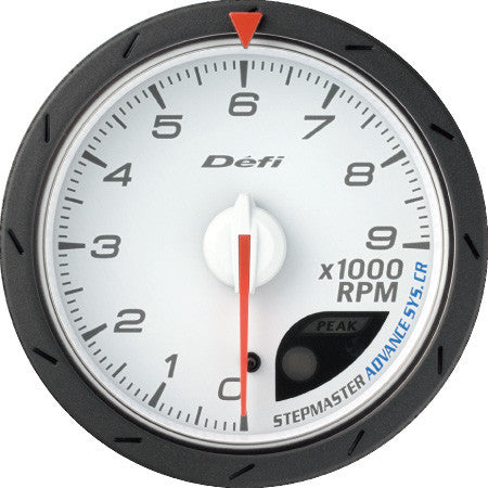 Defi Gauge Meter Advance Cr Tachometer 0 To 9000rpm 60mm White Df094 Black Hawk Japan