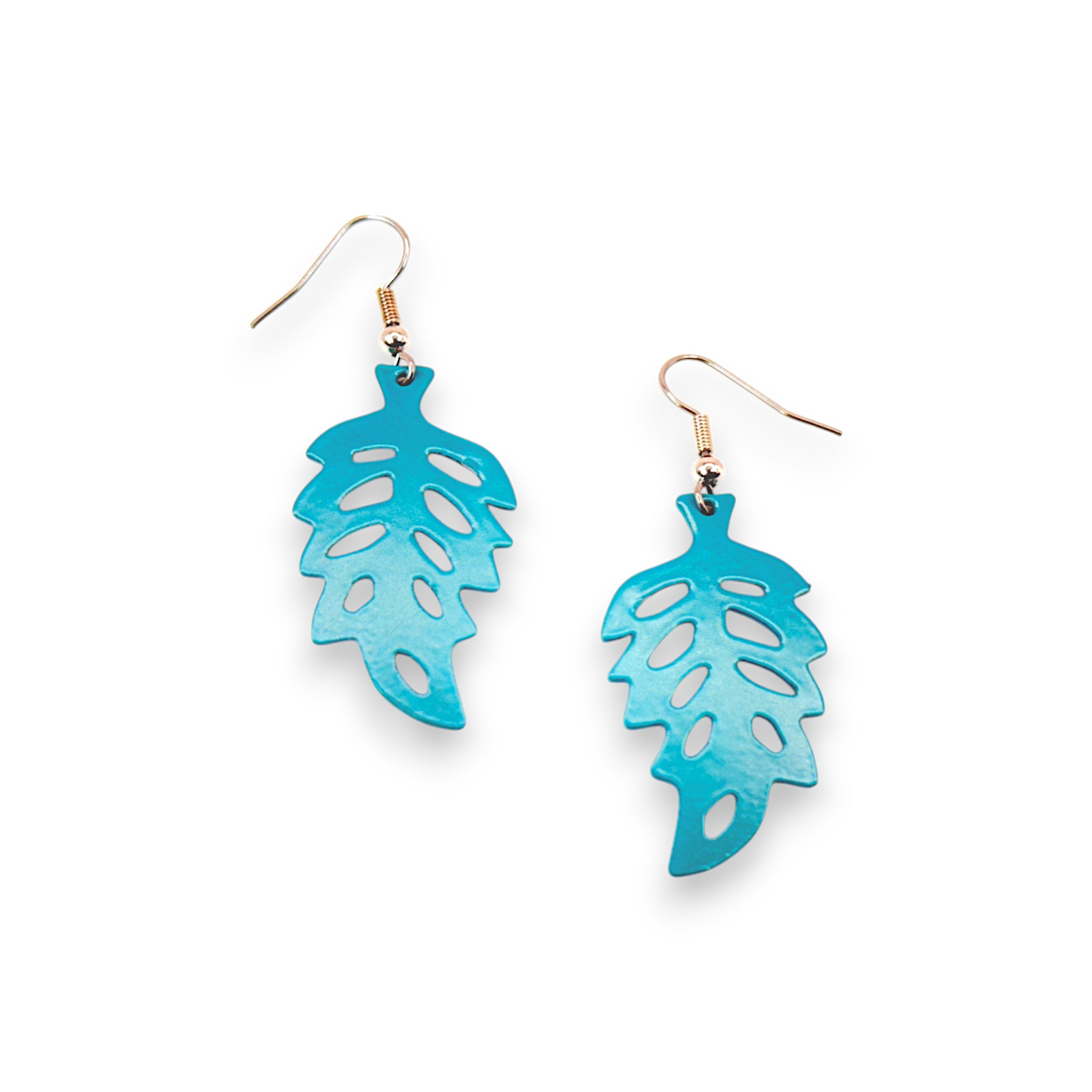 Open Leaf Drop Earrings