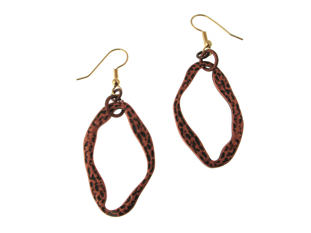 Hammered Oval Earrings - Erica Zap Designs