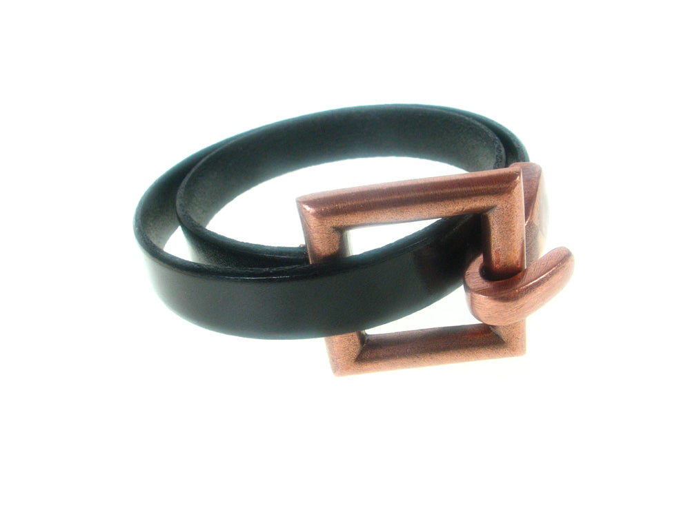 Flat Leather Bracelet With Hook Clasp - Surflegacy