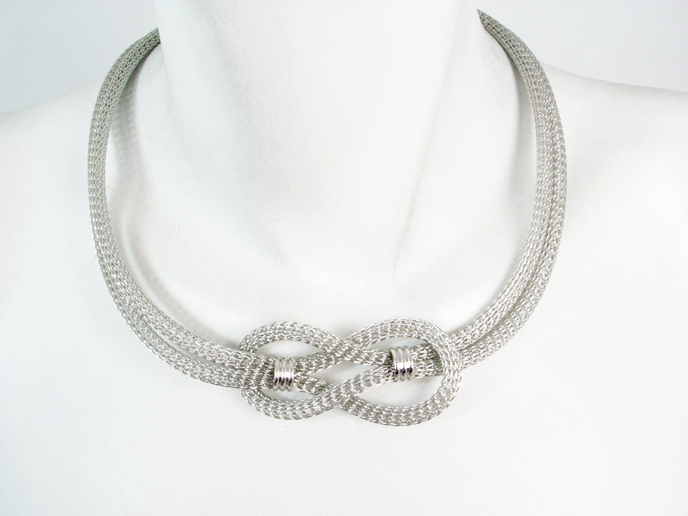 2-Tone Twisted Mesh Necklace | ERICA ZAP DESIGNS