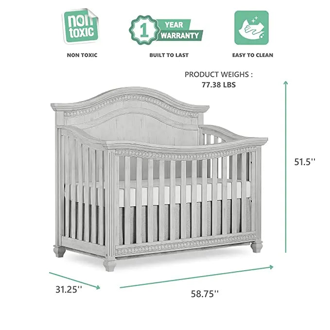 Madison curved deals top crib