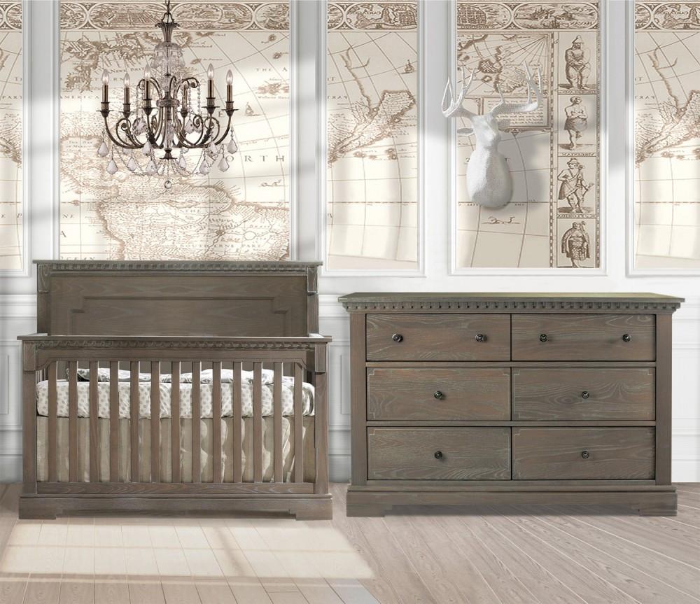 Natart Ithaca 2 Piece Nursery Set Crib And Double Dresser Natart