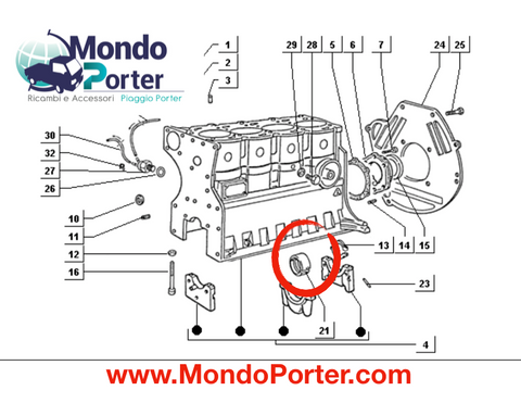 Bronzine Banco Piaggio Porter 1.4 diesel Lombardini