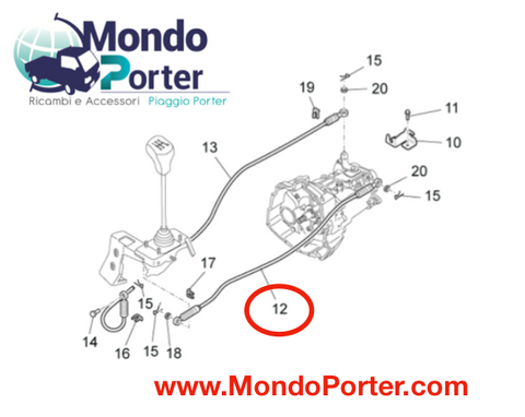 Trasmissione Cambio innesto - Piaggio Porter