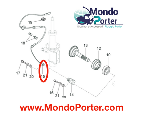 Abs sensor Piaggio Porter B000525