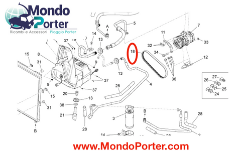 Cinghia Servizi Piaggio Porter Multitech 