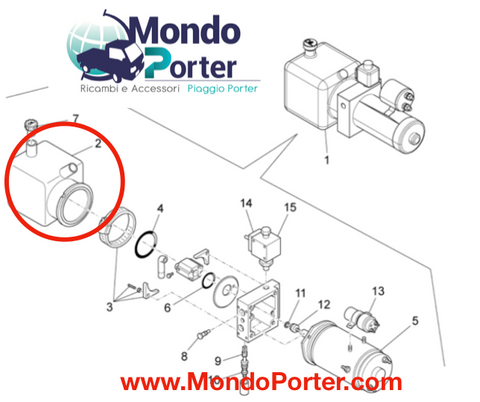 Serbatoio / Vaschetta Ribaltabile Piaggio Porter 