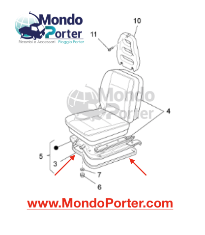 Guarnizione Sotto Sedile Piaggio Porter