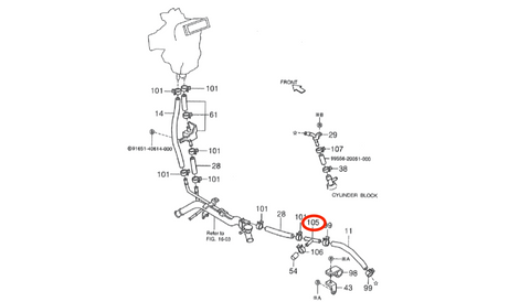 Raccordo Tubi Riscaldamento Piaggio Porter 1.3 16V