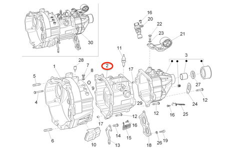 Scatola Cambio Centrale Piaggio Porter Multitech