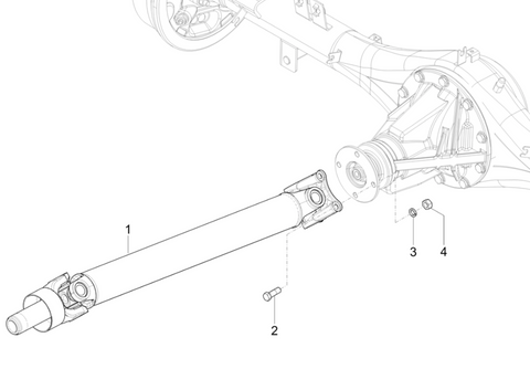 albero trasmissione piaggio porter np6