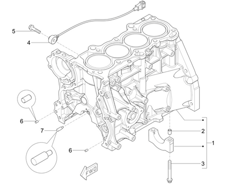 blocco cilindri motore piaggio porter np6 