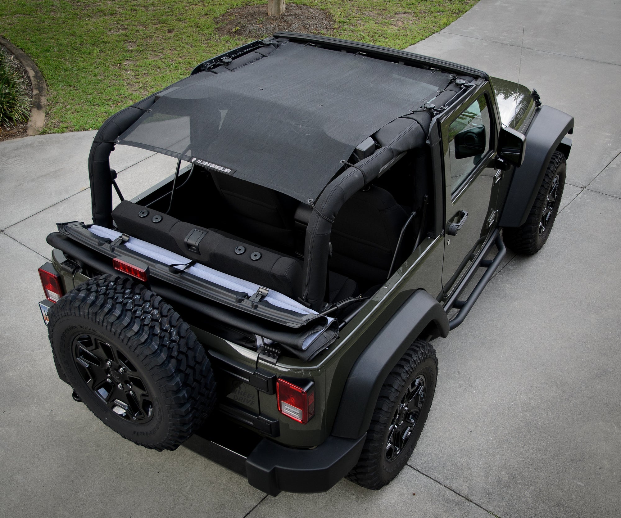 Alien Sunshade Jeep Wrangler Jkfb Sun Shade Mesh Top Covers Front Rear Of Your 2 Door Jk 07 18