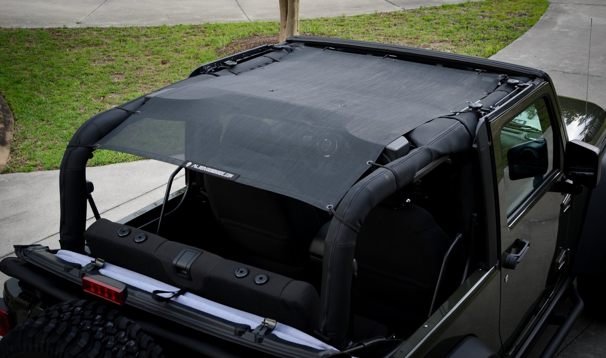 Alien Sunshade Jeep Wrangler Jkfb Sun Shade Mesh Top Covers Front Rear Of Your 2 Door Jk 07 18