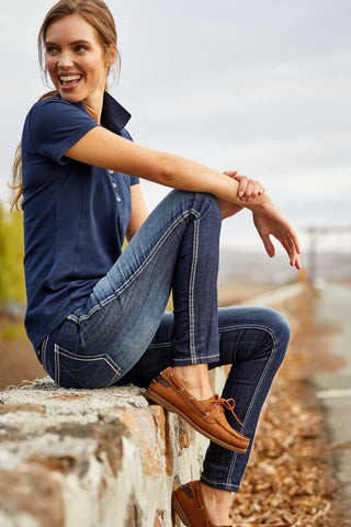 Woman Wearing Ariat Deck Shoes