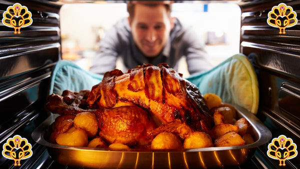 Turkey Being Roasted in the Oven