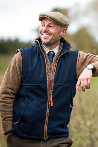 Man wearing Jack Pyke Countryman Fleece Gilet in the countryside