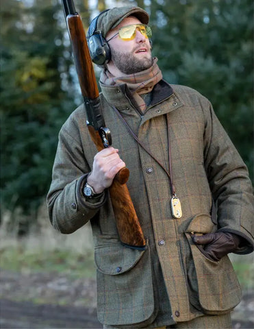 Shooter Wearing Laksen Woolston Tweed