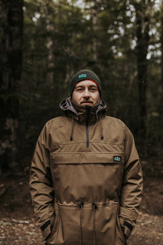 Man Wearing Ridgeline Smock Outside