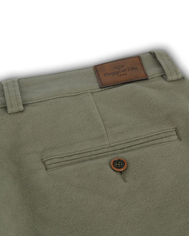 Close up of Hoggs of Fife Monarch Moleskin Trousers Showing Back Pocket Detailing