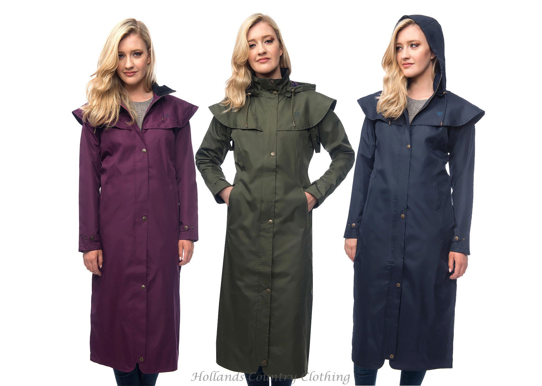 Women's Long Waterproof Coats, Full 